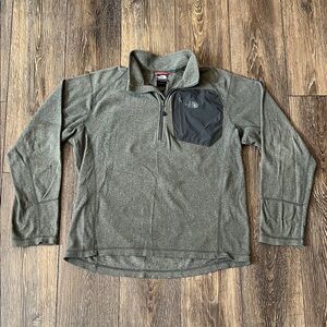 The North Face Polartec 1/4 Zip Gray Pullover Mens Size Medium